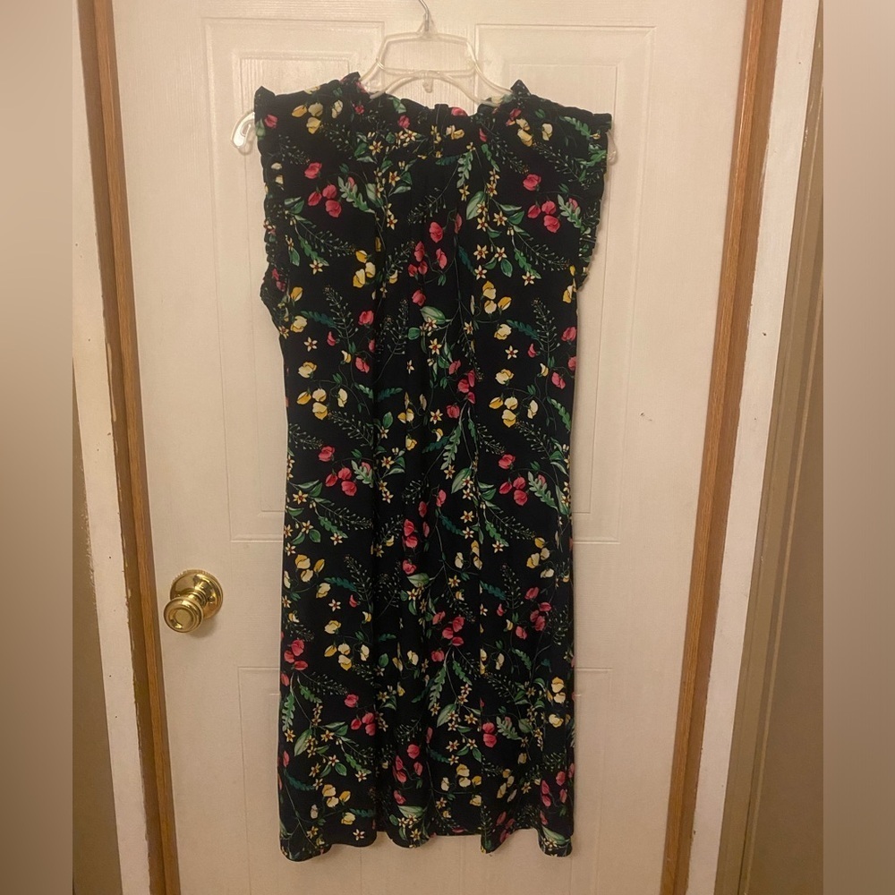 Tommy Hilfiger Navy Dress with Multicolor Floral Design Size 14